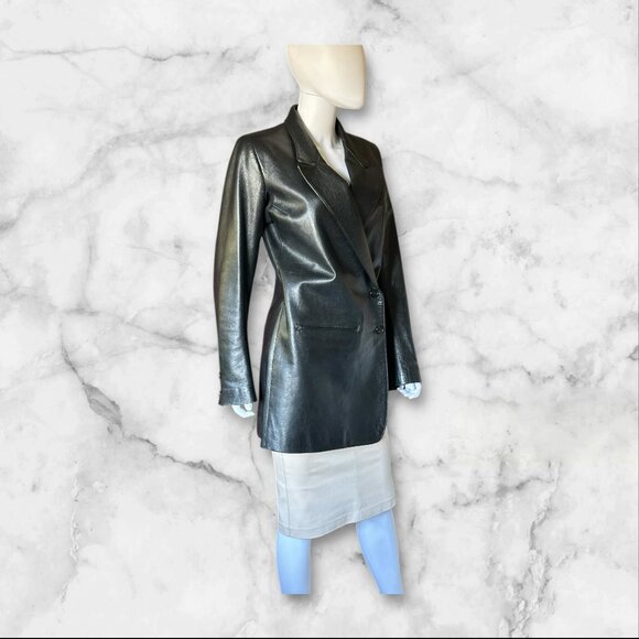 Three-Jackets-In-One Ann Demeulmeester Black Leather Jacket - Picture 4 of 9